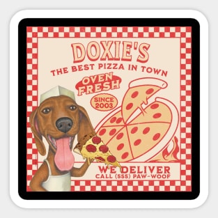 Doxie's Pizza Sticker